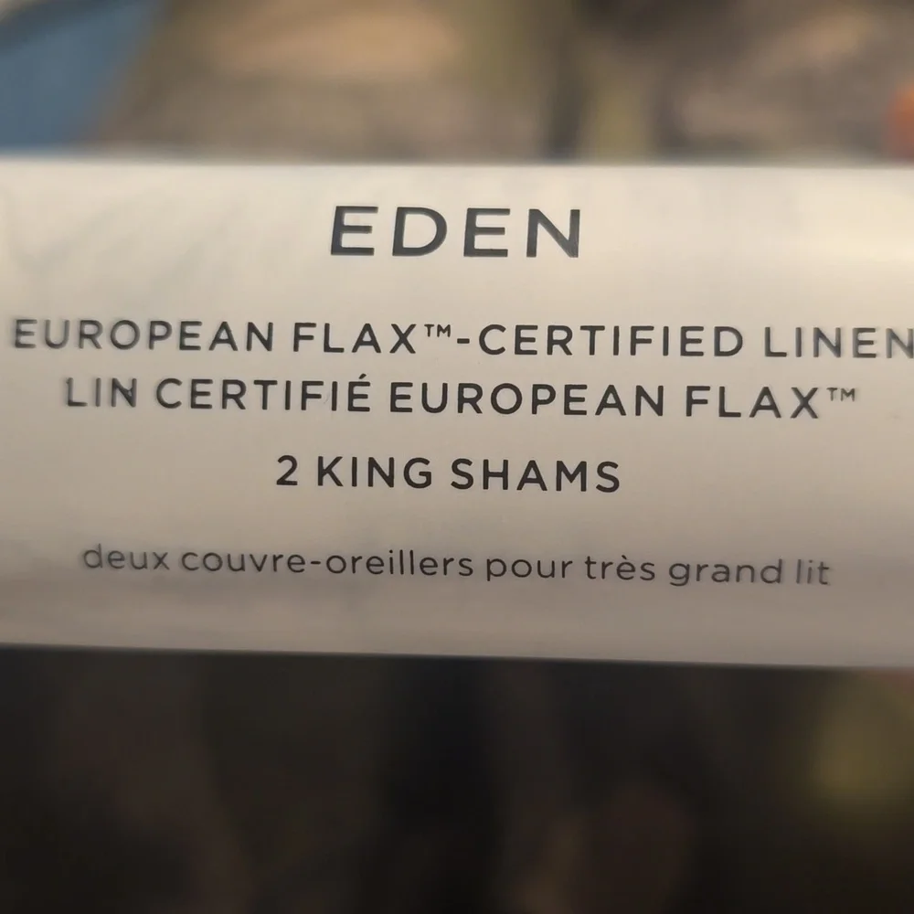 ❤️BUY 2 GET 1 FREE  Eden Off White & Smoked Mauve Linen King & Standard Set